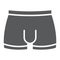 Men underware glyph icon, male and underwear, briefs sign, vector graphics, a solid pattern on a white background.
