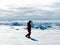 Men walking in Antarctica