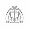 Men winter jacket icon, outline style