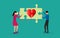 Men and woman couple love design graphics symbol heart