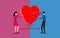 Men and woman couple love design graphics symbol heart