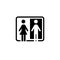 Men and women gender sign WC Toilet signage door plate icon