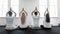 Men and women meditate on yoga classes. Group of sporty people love doing in stretching training