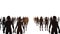 men women silhouettes people loop animation