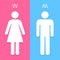 Men and Women toilet sign great for any use. Vector EPS10.