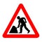 Men at Work Traffic Sign Isolated