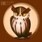 Menacing brown owl, cartoon series