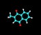 Menadione molecule on black