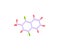 Menadione molecule on white