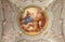 MENAGGIO, ITALY - MAY 8, 2015: The neobaroque fresco of Anthony of Padua in church chiesa di Santo Stefano by Luigi Tagliaferri