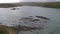 Menai Bridge and the Straits at sunset Isle of Anglesey North Wales