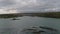 Menai bridge and the straits at sunset Isle of Anglesey North Wales