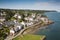 The Menai Strait with the samll town of Menai Bridge