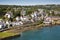 The Menai Strait with the small town of Menai Bridge