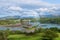 Menai suspension bridge through a crystal ball