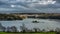 Menai suspension bridge landscape