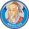 Mencius line art portrait, vector