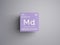 Mendelevium. Actinoids. Chemical Element of Mendeleev\\\'s Periodic Table. 3D illustration