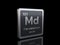 Mendelevium Md, element symbol from periodic table series