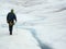 Mendenhall Glacier, Juneau, Alaska. Walking or Hiking on Glacier Excursion.