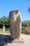 Menhir with carved human body and sword at Filitosa archeological site