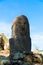 Menhir with human face at the archaeological site of Filitosa, Corsica