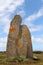 Menhir of Toeno - megalithic monument - lonely menhir on the coast at Trebeurden in Brittany