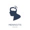 Meningitis icon. Trendy flat vector Meningitis icon on white background from Diseases collection