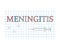 Meningitis word on checkered paper sheet