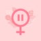 Menopause concept with female Venus icon