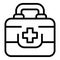 Menopause first aid kit icon outline vector. Hormone health