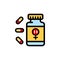 Menopause flat icons. Woman Sickness. Vector color signs for web graphics