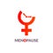 Menopause icon awareness. Woman fertility age clock menstrual period