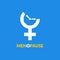 Menopause icon awareness. Woman fertility age clock menstrual period