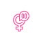 Menopause icon, line vector art