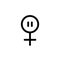 Menopause line icon, vector illustration