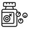 Menopause pills icon outline vector. Woman health