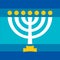 Menorah ancient Hebrew sacred seven-candleholder