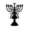 Menorah Hanukkah lamp. Vector illustration