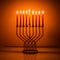 Menorah Hanukkah light and shadow