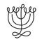 Menorah Hanukkah Shape Illustration Logo Icon Art