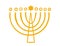 Menorah Hanukkah Shape Illustration Logo Icon Art