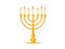 Menorah icon. Flat illustration of menorah vector icon for web design. Candelstick for hanuka, happy new year symbol.