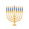 Menorah icon in flat style.