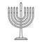 Menorah icon, outline style