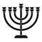 Menorah icon in simple style