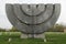 Menorah Monument at the Jewish Cemetery in Terezin, Czech Republic.