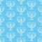 Menorah Seamless Pattern Hanukkah Background Print