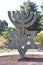 Menorah and Star of David Statue in Jerusalem