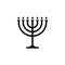 Menorah vector icon hanukkah menora jewish symbol isolated logo. Hanuka icon candlestick